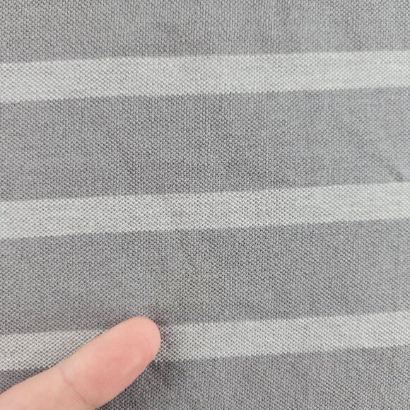 Lacoste Striped Gray Size 3XL (8) Polo Shirt Regular Fit Short Sleeve Peru - Picture 12 of 16